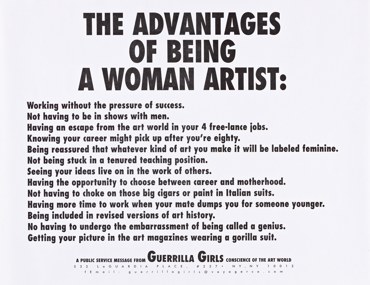 Guerrilla Girls: Nine Text Posters.